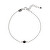 Minimalistisches Silberarmband mit schwarzem Spinell AL4897-Argento-Spinello