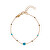 Bracciale placcato oro con perline di apatite AL4099-Oro-Apatite