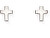 Elegante Silberohrringe in Form von Kreuzen Crosses ORCROB