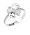Originální stříbrný prsten se zirkony Love RQUBB