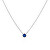 Collana minimal in argento con zircone blu AGS1561/47-DB