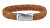 Světle hnědý kožený náramek Iron Jack Noyer AZ-BL005-G