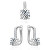 Elegantná súprava šperkov so zirkónmi AGSET359 (prívesok, náušnice)