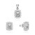 Set elegante di gioielli con zirconi TAGSET197 (ciondolo, orecchini)