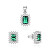 Set elegant de bijuterii cu zirconi TAGSET198 (pandantiv, cercei)