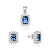 Set elegante di gioielli con zirconi TAGSET287 (ciondolo, orecchini)