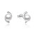 Elegáns ezüst gyöngy fülbevaló AGUP2668P