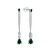 Elegante hängende Ohrringe mit Zirkonen AGUP3300GR
