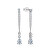 Elegante hängende Ohrringe mit Zirkonen AGUP3300W