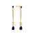 Exklusive vergoldete hängende Ohrringe mit Zirkonen AGUP3300DB-GOLD