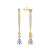 Exklusive vergoldete hängende Ohrringe mit Zirkonen AGUP3300W-GOLD