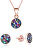 Hravá súprava šperkov zo striebra sa zirkónmi AGSET284 (náhrdelník, náušnice)