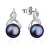 Luxuriöse Ohrringe mit echten dunklen Perlen AGUP2616P-BLACK