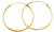 Luxusní pozlacené náušnice kruhy ze stříbra AGUC1240/N-GOLD