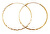 Módní pozlacené kruhové náušnice ze stříbra AGUC2439/SCS-GOLD