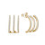 Cercei la modă placați cu aur cu pietre de zircon AGUP3301-GOLD