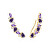 Orecchini lunghi con zirconi viola AGUP3299F-GOLD