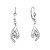 Gyönyörű ezüst fülbevaló színtiszta cirkónium kövekkel  AGUC2693-W