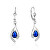 Orecchini splendidi in argento con zirconi scuro blu AGUC2693-DB
