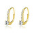Sanfte vergoldete Ohrringe mit Zirkonen  AGUC1955-GOLD