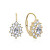 Vergoldete Ohrringe mit klaren Zirkonen AGUC3298W-GOLD
