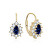Vergoldete Ohrringe mit blauen Zirkonen AGUC3298BL-GOLD