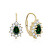 Aranyozott fülbevaló zöld cirkónium kövekkel  AGUC3298GR-GOLD