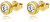 Pozlacené náušnice pecky ze stříbra s čirými zirkony AGUP2259-W-GOLD