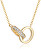 Pozlacený náhrdelník s propojenými kroužky AGS1229/47-GOLD