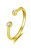 Anello aperto placcato oro con zirconi AGG471-G