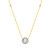 Pozlacený stříbrný náhrdelník s krystaly AGS1135/47-GOLD