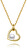 Pozlátený strieborný náhrdelník s riečnou perlou AGS1230 / 47P-GOLD