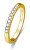 Anello argento placcato in oro con cristalli AGG189