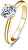 Pozlacený stříbrný prsten s krystaly AGG202
