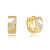 Cercei rotunzi fermecători placați cu aur  AGUC2674-GOLD