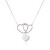 Romantický bicolor náhrdelník so srdiečkami AGS1267/47-2