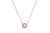 Ružovo pozlátený strieborný náhrdelník s kryštálmi AGS1135 / 47-ROSE