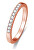Rózsaszín aranyozott ezüst gyűrű kristályokkal AGG188