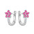 Eleganti orecchini a fiore con zirconi AGUC3334-F