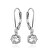 Orecchini eleganti in argento abbinati con zirconi trasparenti AGUC3340-W