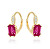 Silberne Ohrringe mit rotem Kristall AGUC3350R-GOLD