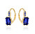 Ezüst fülbevaló kék kristállyal AGUC3350DB-GOLD