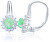 Ezüst fülbevaló szintetikus opálokkal és átlátszó kristályokkal AGUC1206