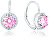 Silberohrringe mit rosa Kristallen AGUC1159
