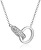 Stříbrný náhrdelník s propojenými kroužky AGS1228/47