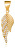 Stříbrný přívěsek se zirkony Andělské křídlo AGH594-GOLD