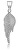 Stříbrný přívěsek se zirkony Andělské křídlo AGH594