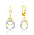 Stilvolle vergoldete Ohrringe mit Zirkonen  AGUC2707-RHG