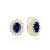 Orecchini placcati in oro con zirconi blu AGUC3295BL-GOLD