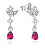 Splendidi orecchini in argento con zirconi fucsia AGUP2183/GL